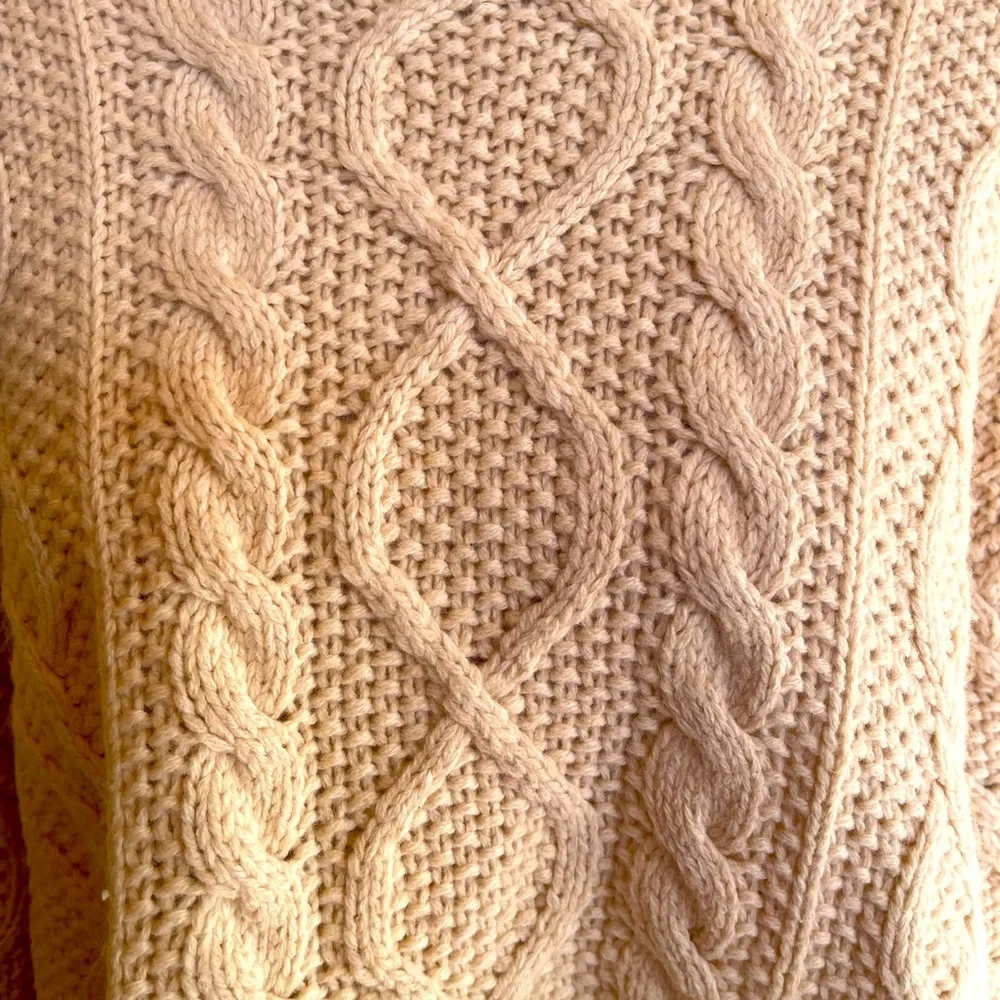 J.CREW Handknit Soft Heavy Preppy 100% Lambs Wool Cable Knit Sweater Men’s Sz XL - Picture 4 of 10